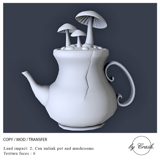 Second Life Marketplace byCrash HomeFull perm garden teapot